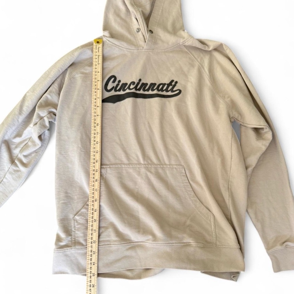 Cincinnati Script Hooded Pullover Sweatshirt - Tan - image 2